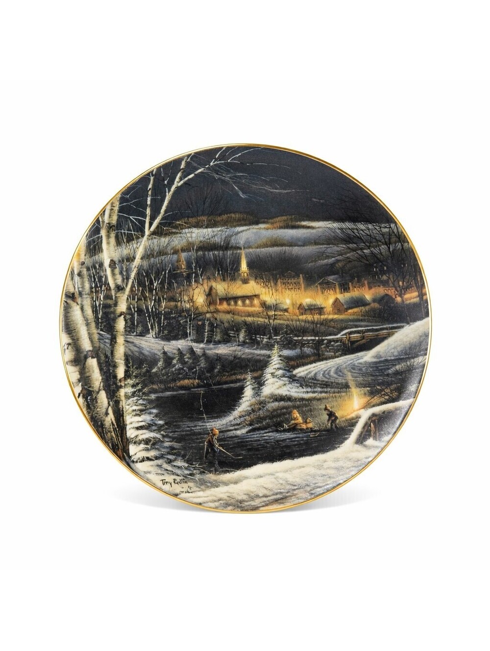 Terry Redlin “Wintertime” Collector Plate Danbury Mint Heartland Collection...